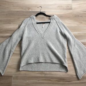 Free people flared sleeve sweater